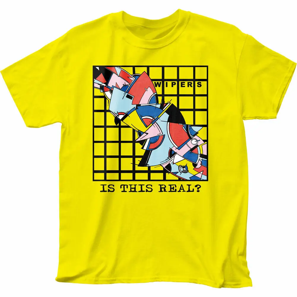 Wipers Is This Real? T Shirt Mens Licensed Rock N Roll Retro Band Tee New Yellow