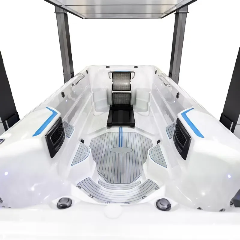 Safe Hydraulic Machine 5.5M Outdoor Acrylic Exercise Training Pool Endless Swimming Underwater Treadmill