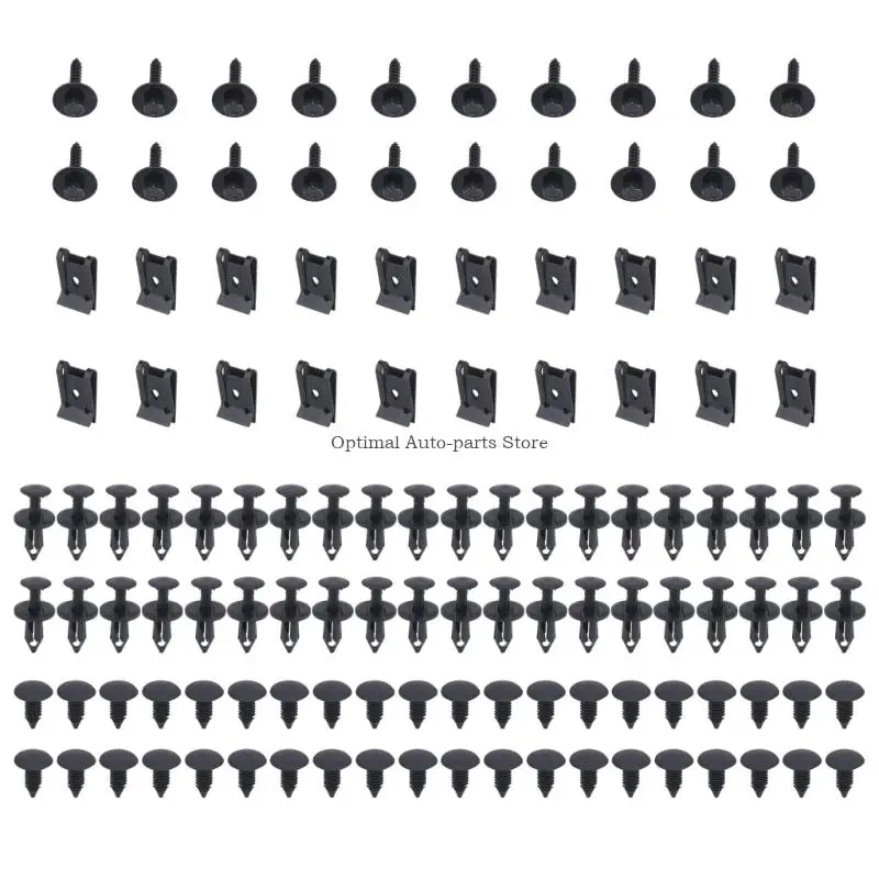 120PCS Automotive Body Hardware with Four Assorted Attachment Styles