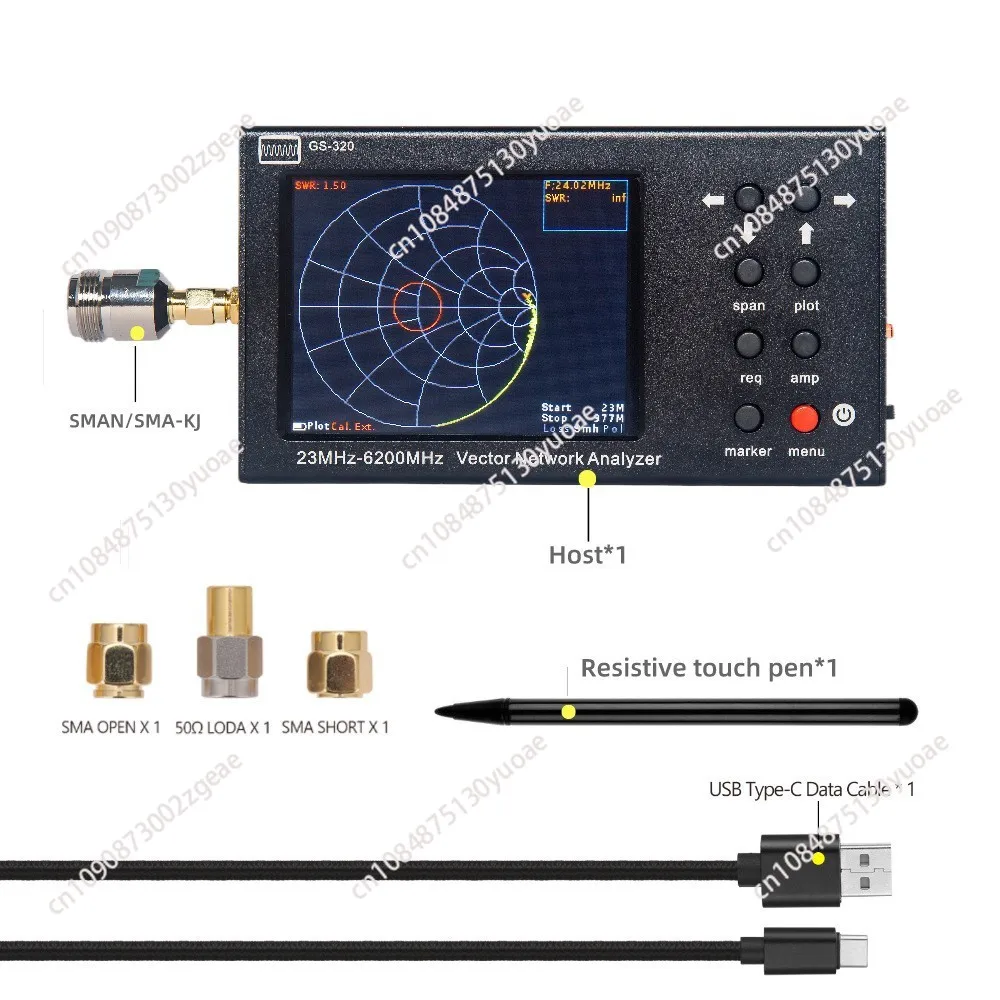 Beidou Vector Network Analyzer, Antenna Analyzer, VNA, SWR, Bluetooth, 5.8G, GPS, WiFi, 2.4G, 6G