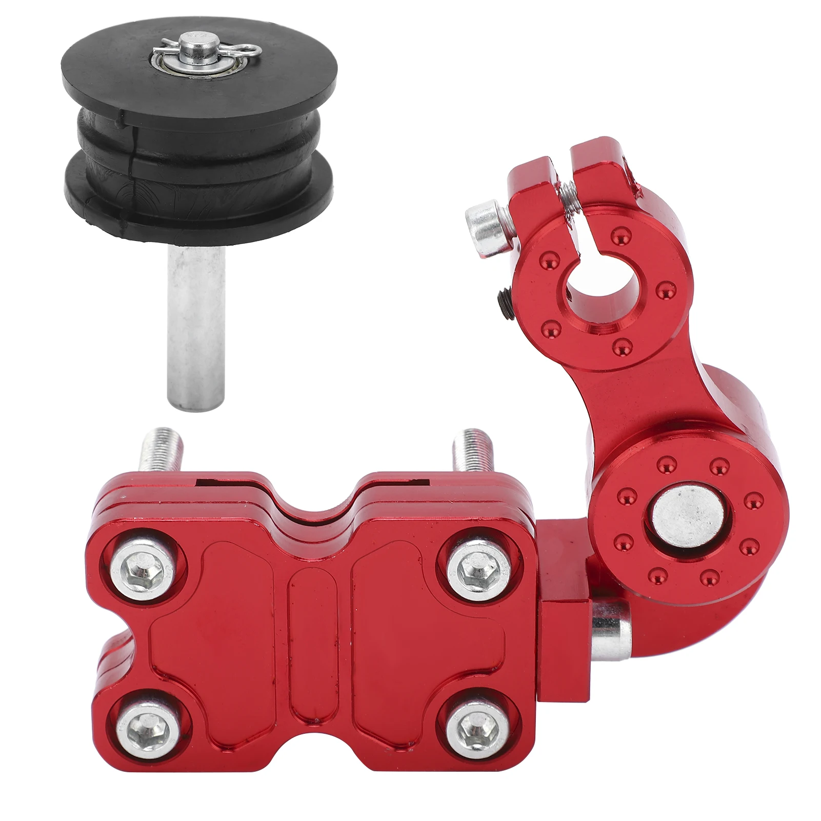 Motorcycle Chain Tensioner Automatic Adjuster Universal for ATV OffRoad Vehicle Dirt Bike(Red )