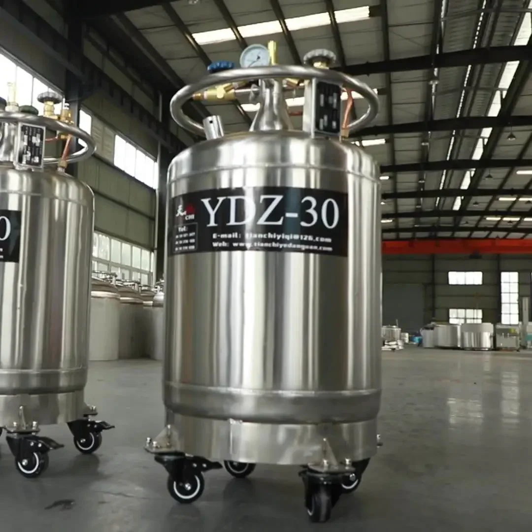 Self Pressurising Refill Tool Storing Cryogens Cold Traps Ydz-30 Liquid Nitrogen Tank Container On Vacuum Line