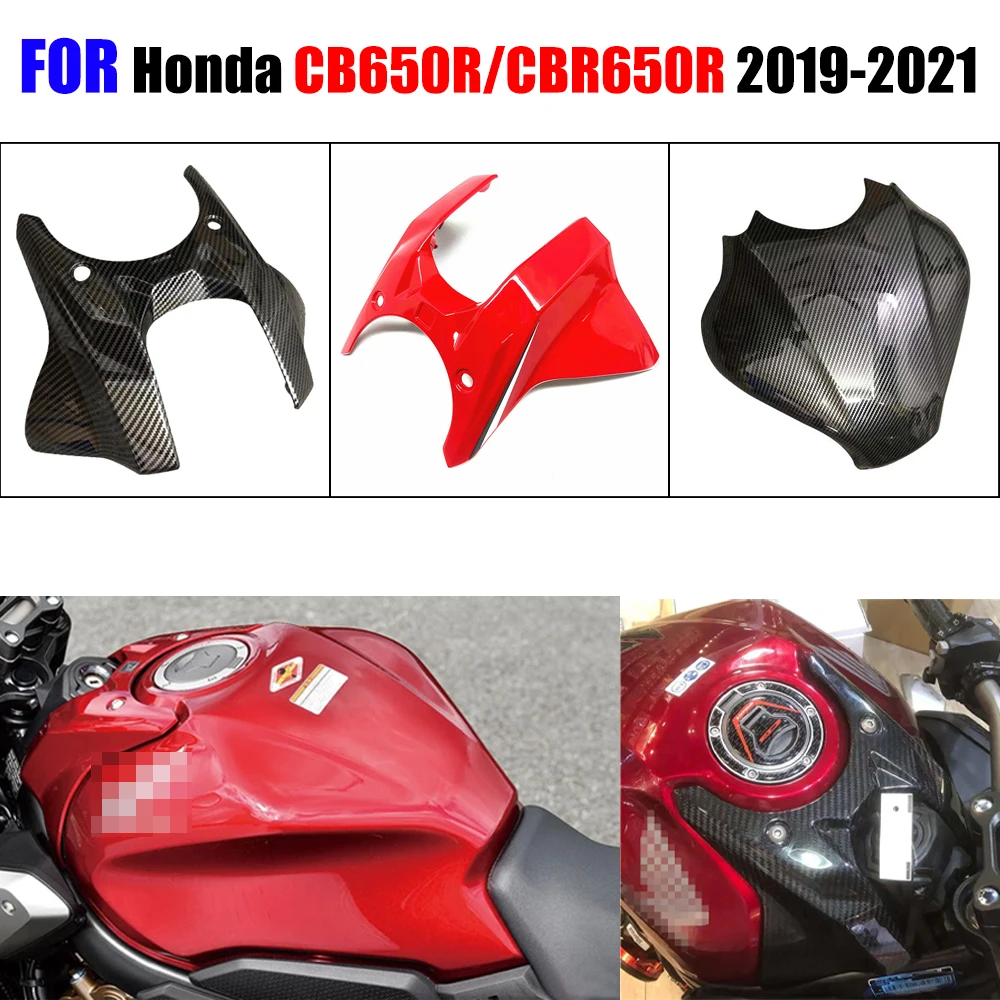 

For Honda CB650R CBR650R CB 650R CBR 650 R 2019 - 2021 2022 2023 Carbon Fiber Pattern Gas Tank Front Fairing Fuel Box Shell Cowl