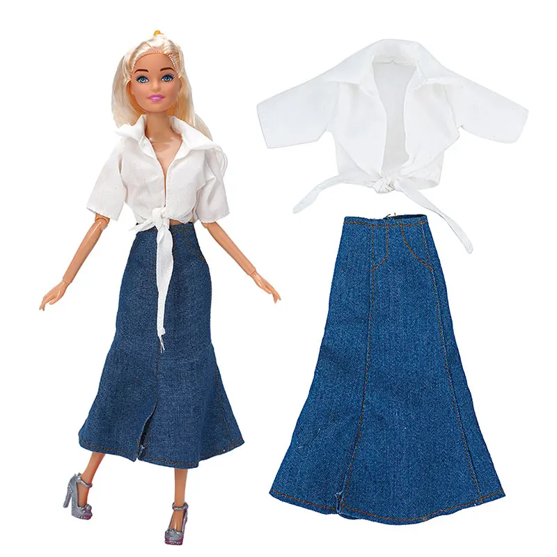 Clothes For Baby doll Girl Dress Blouse Pants Jeans Fashion Outfit Casual Wear Shirt Skirt Clothes For Doll Accessories kids Toy
