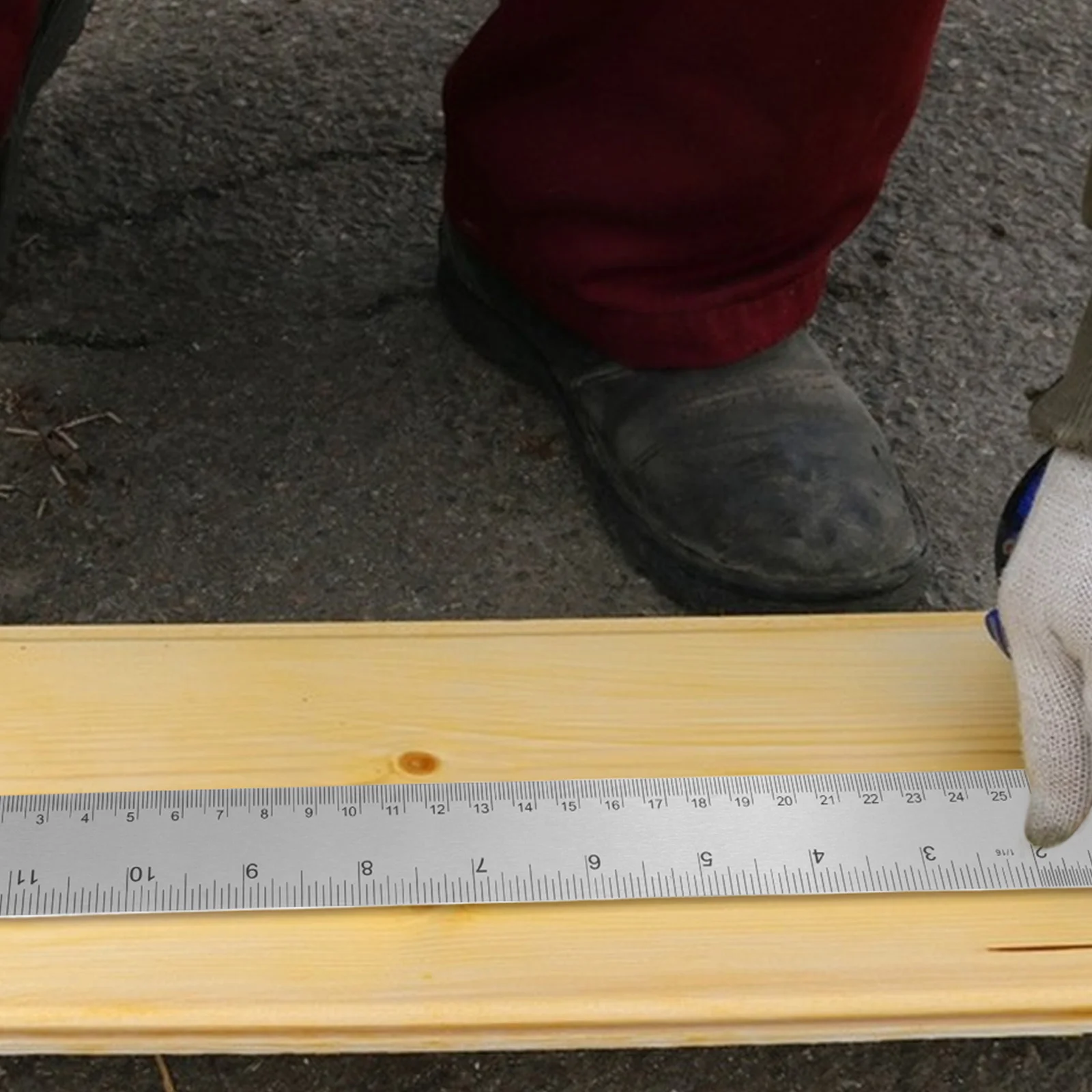 3Pcs Cork Back Stainless Steel Metal Ruler Non Slip Straight Edge Office Drafting Woodworking Engineering Inch Metric Scale