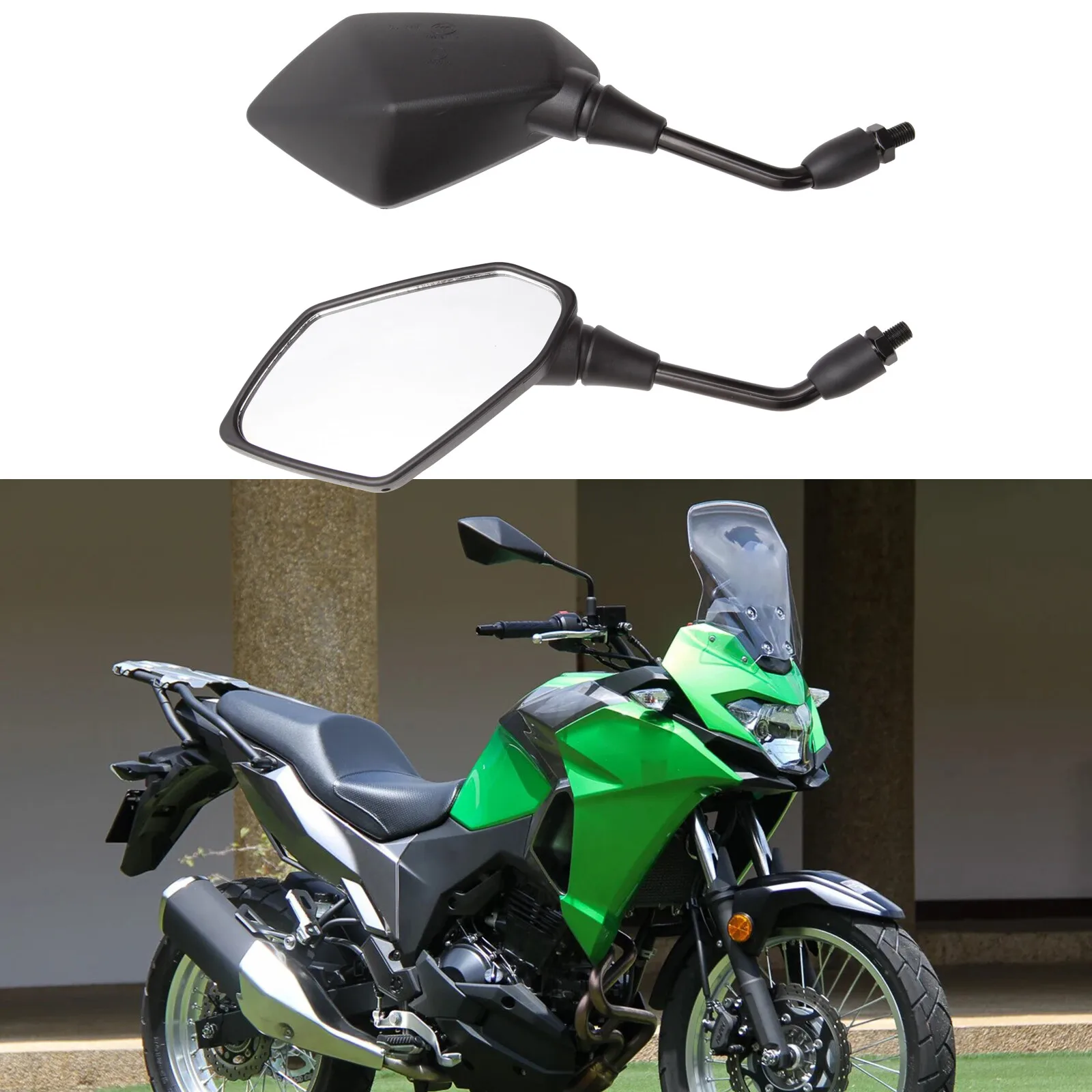 

For Kawasaki KLX KLR 125 250 300 650 Motorcycle Rearview Side Mirrors Irregular