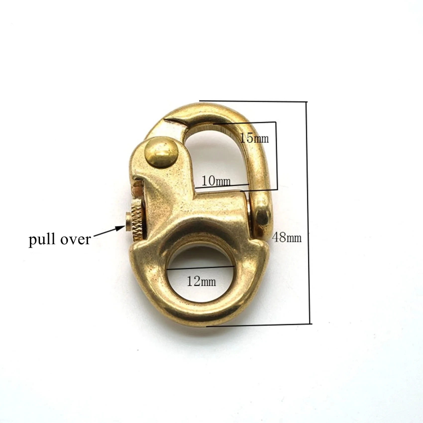 Brass Snap Clasp Keychain Hook