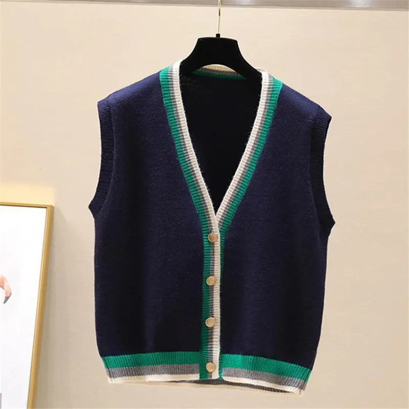 Sweater Vest College Style Jacket Sweater Korean Style Vest for Women Women Sweater Sknit Vest Sweater Vests Sweater Vest Women