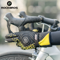 ROCKBROS Winter Warm Bike Gloves Touch Screen Windproof Thermal Motor Bicycle Gloves Men Women SBR Pad Shockproof Cycling Gloves