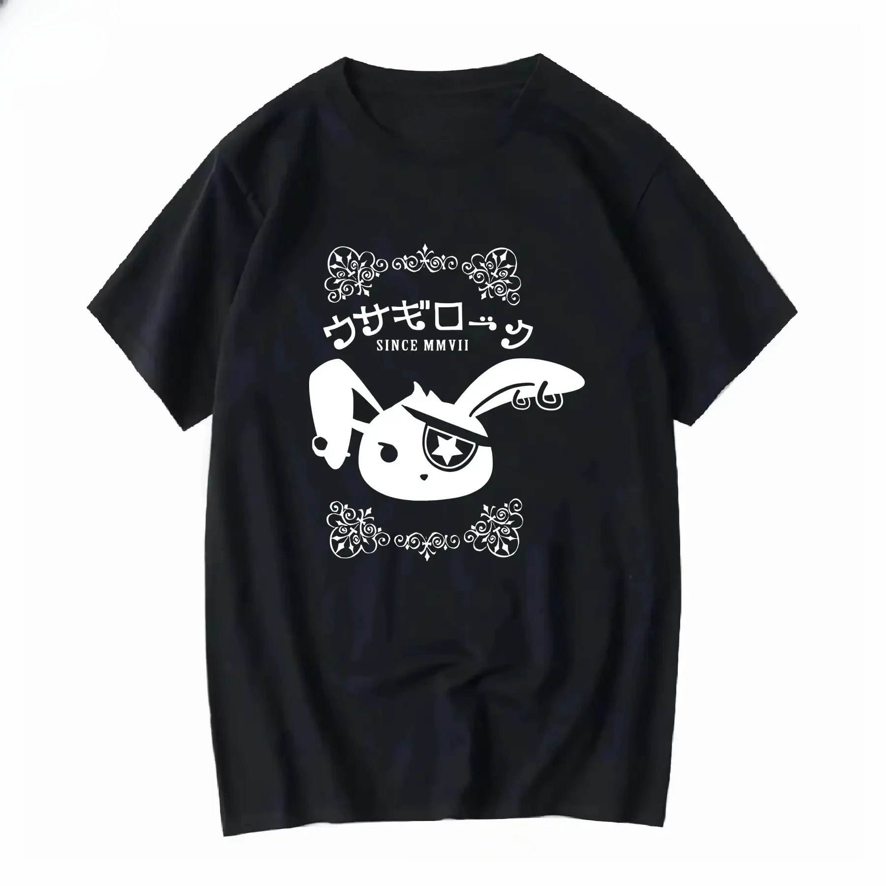 Punk Bunny T Shirt Pastel Goth Rabbit Gothic Jrock Yami Kawaii Visual Kei Emo Short Sleeve Vintage Graphic Casual Women Y2k Tops
