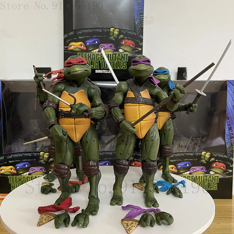 Film NECA Mutant Ninja Turtles Actionfigur Raphael Donatello Michelangelo Leonardo Shredder Krang Figuren Spielzeug – Detail 5