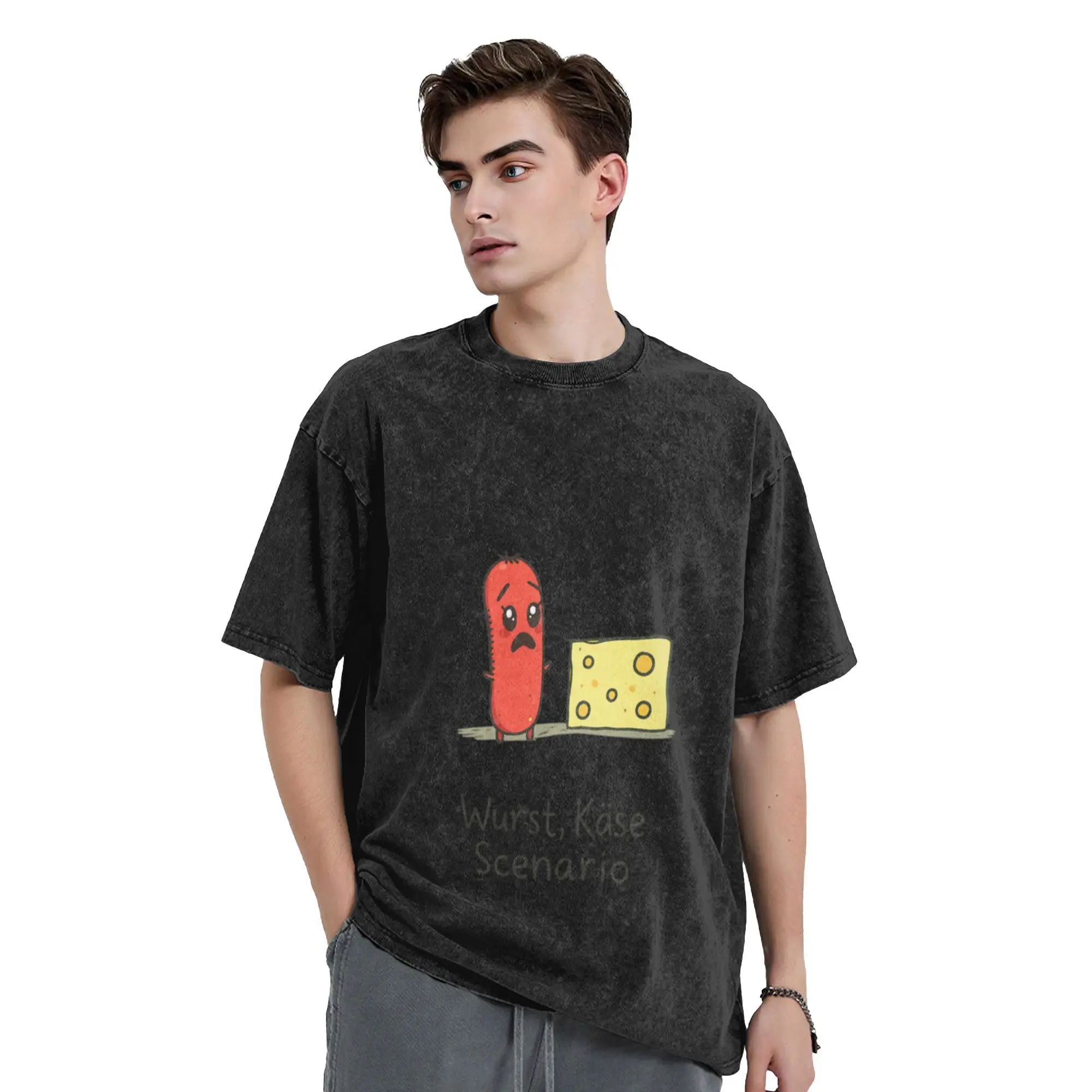 Wurst K se Scenario   Funny German Food Pun  Unique Cool A Vintage Oversized Cotton Unisex T-Shirts
