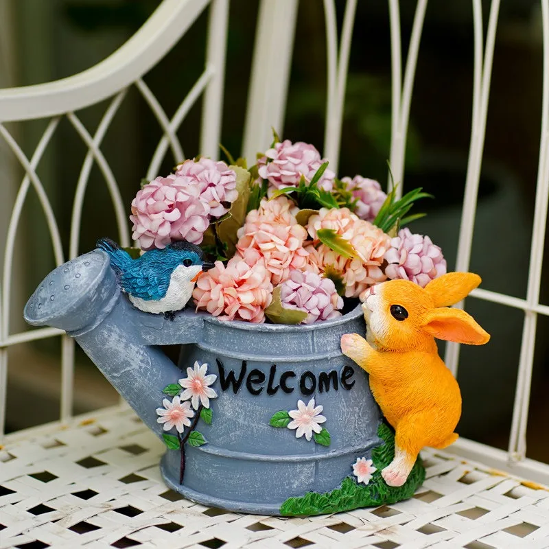 Cute Rabbit Succulent Flower Pot Creative Personality Balcony Windowsill Outdoor Layout Courtyard Decoration Ornament Gift