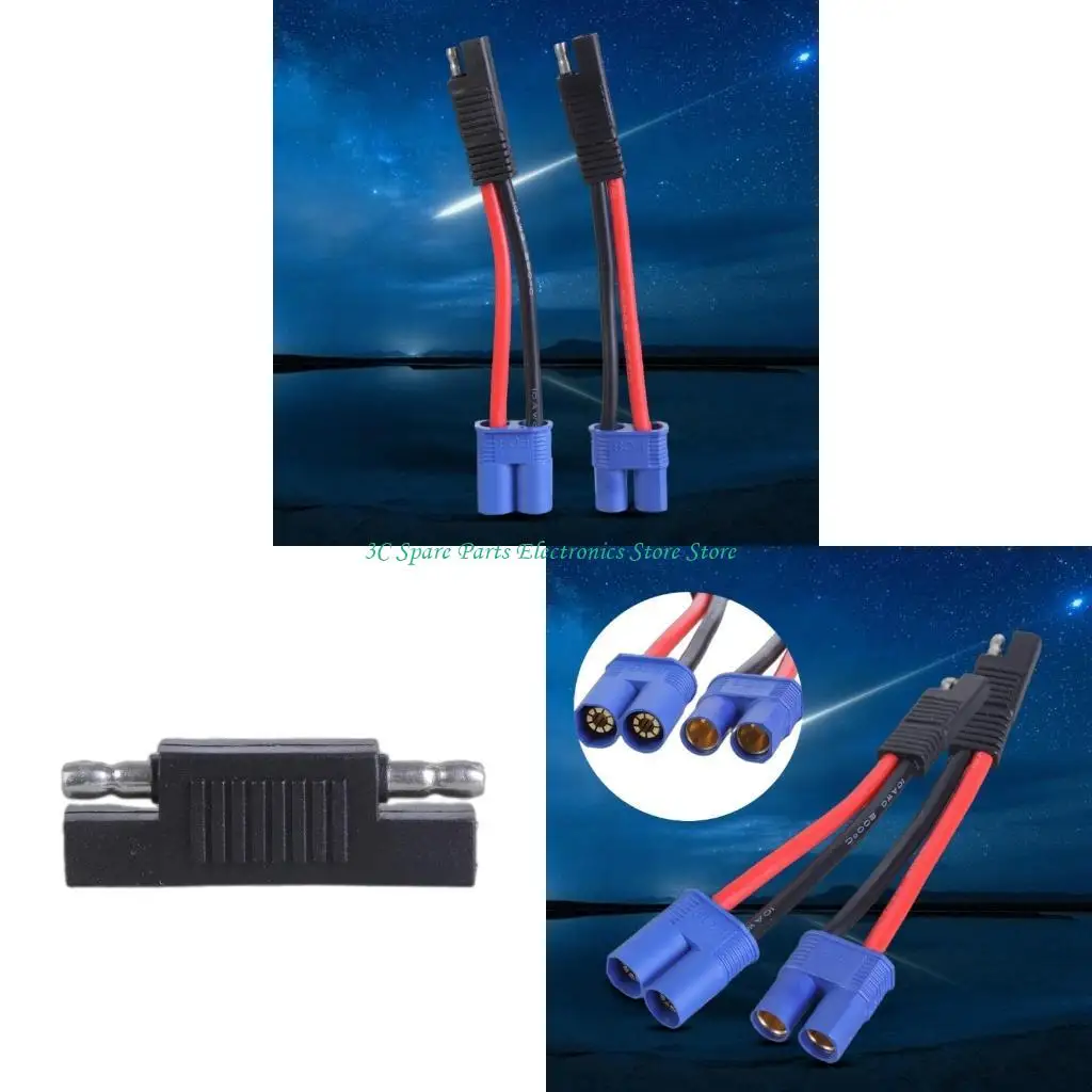 

SZ 1 Set EC8 to SAE Adapter Cable 10AWG Silicone Wire Line For Car ESC Motor