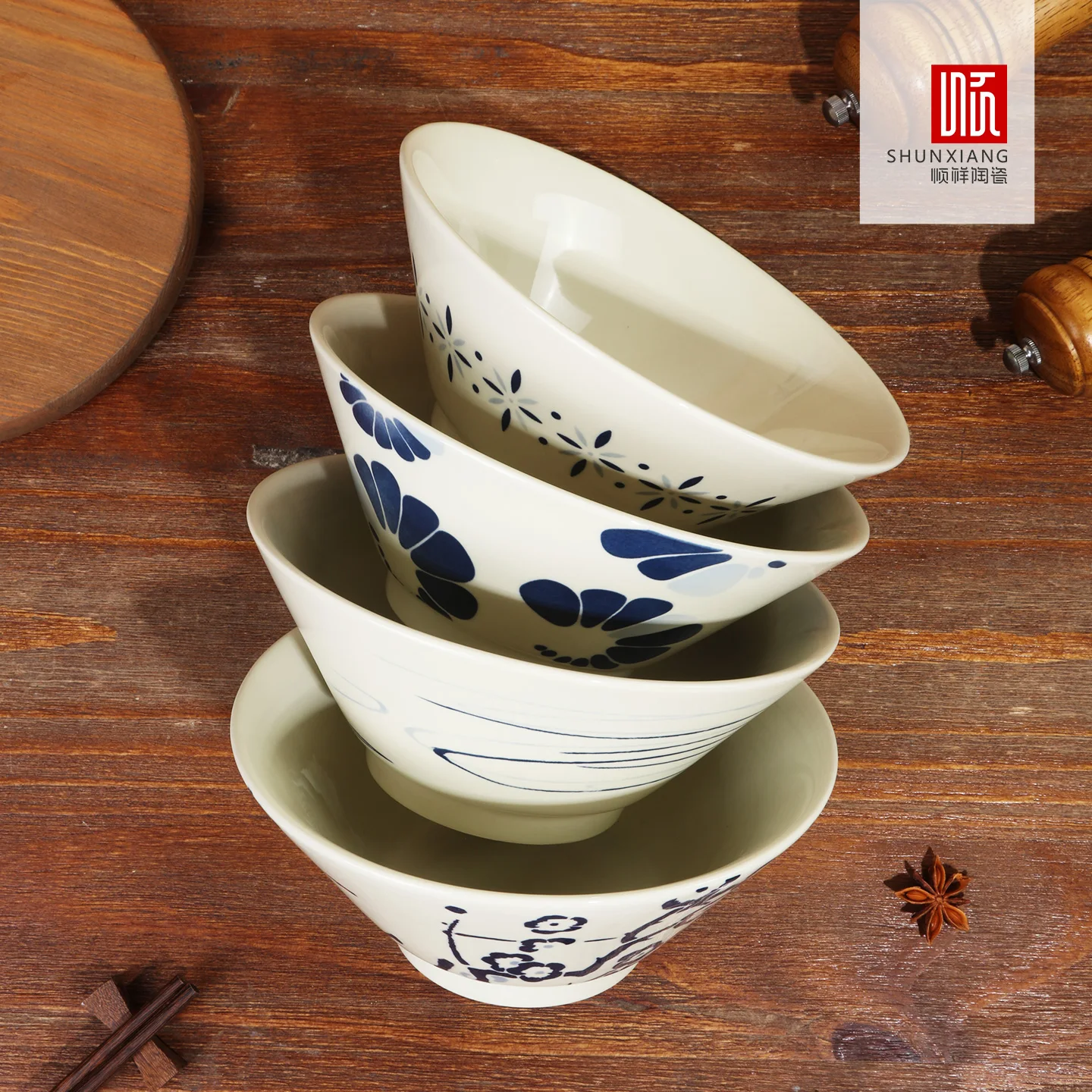 

SOLECASA Blue Dishes Set Creative Tableware Bowls Plates for Kitchen Dining Room Home Luxury Dinnerware Sets