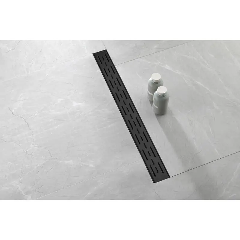 

30 Inch Linear Shower Drain with Removable Grate Cover, 304 Stainless Steel Floor Drain, Includes Hair Strainer and Adjustable