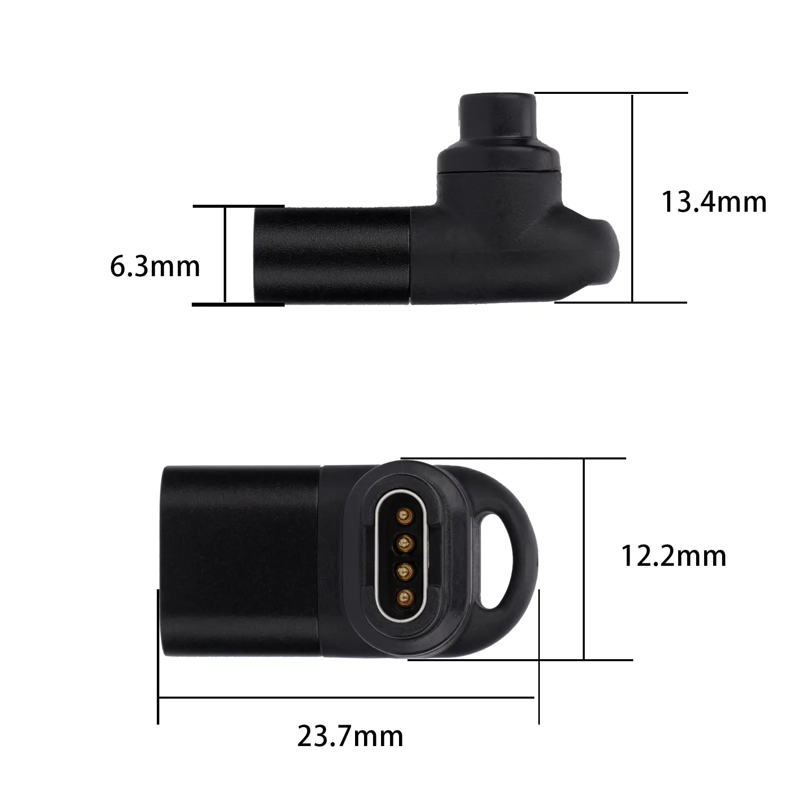 90-Grad-3D-Winkel-Netzteil, Ersatz-Typ-C-Buchse auf Garmin-Lade-Netzteil für Garmin Fenix 6/6S/6X/5/5S/5X