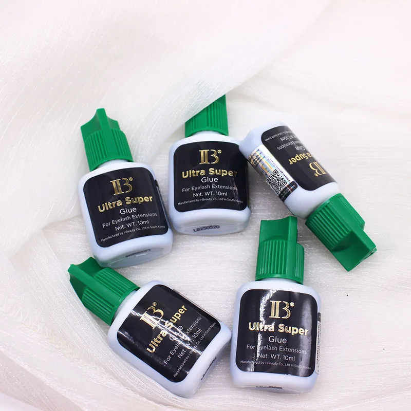 10ml IBeauty Ultra Super Klej do Sztucznych Rzęs, Szybkoschnący w 2 Sekundy, Zielona Nakładka, Koreański Wodoodporny Klej do Makijażu
