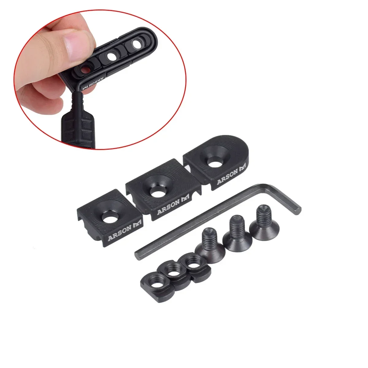 3PCS MLOK Wire Guide System Arson Machine Cable Management For M300 M600 PEQ Toy Gun Flashlight Switch Cable Clip