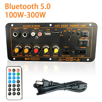 D100 Bluetooth Amplifier Board Rated 100W Max 300W Karaoke Audio Speaker Subwoofer Bass Hifi Amplificador Board 220V EU