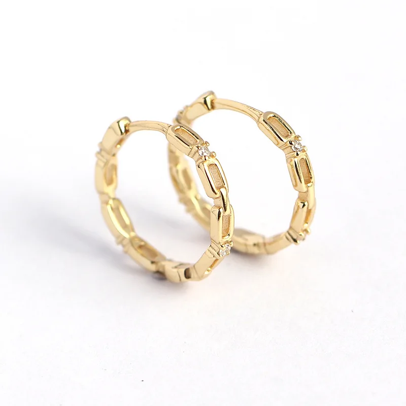 Hoop Earrings 925 Sterling Silver Ear Buckles Fashion  White Gold Earrings Wedding Women Jewelry Premium Gifts