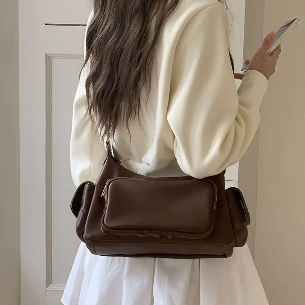 

Простая сумка через плечо Y2K в стиле ретро, модная корейская сумка подмышками, сумка для пикантной девушки, сумка-хобо, уличная одежда