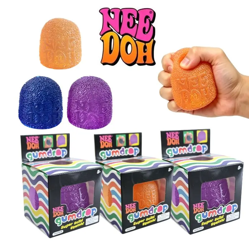 Hot Schylling Nee Doh Gumdrop Soft Sensory Fidget Ball Stress Relief Squeeze Toy Blind Box Assorted Color For Kids Adults - view 5