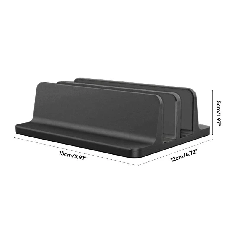 حامل كمبيوتر محمول عمودي قابل للطي من الألومنيوم لقاعدة تخزين الكمبيوتر المحمول اللوحية #6