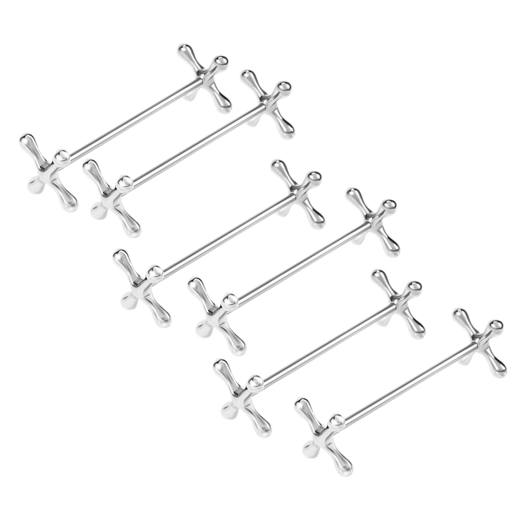HITL 6 Pcs Zinc Alloy Chopsticks Rest Spoons Stand Forks Knives Holder Rack Stand Metal Craft Table Decoration