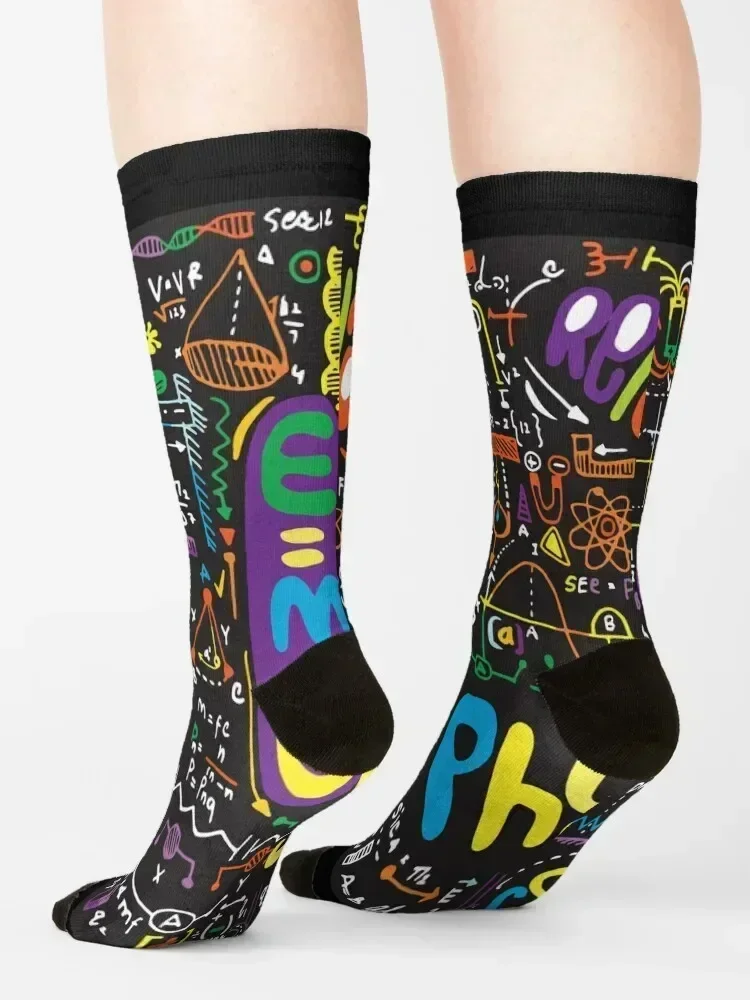 Colorful Physics Design Socks funny gift Novelties compression luxe Boy Socks Women's