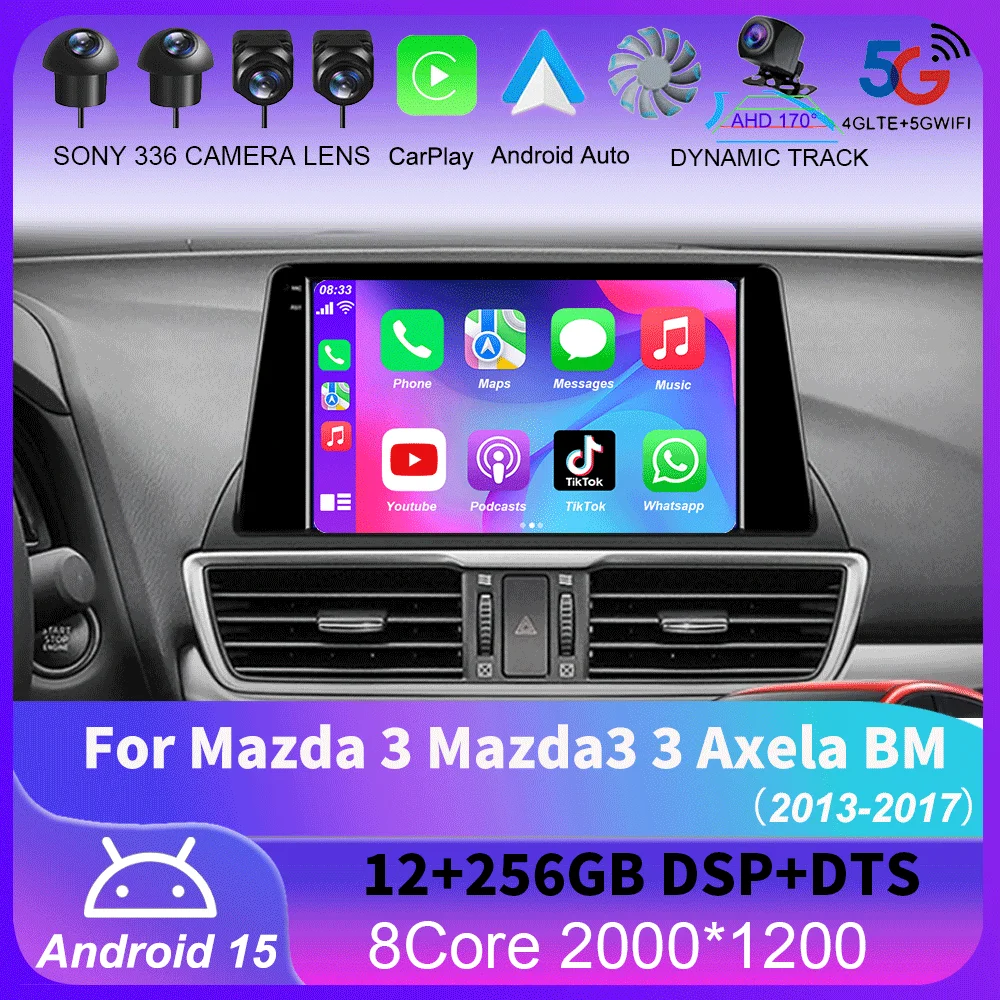 

Android 15 For Mazda 3 Mazda3 3 Axela BM 2013 - 2017 Car Radio Multimedia Video Player Navigation GPS Android