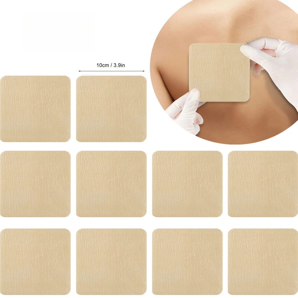1-100pcs  Wound Absorbent Dressing Foam Adhesive Dressing Wound Healing Foam Absorbent with No Border