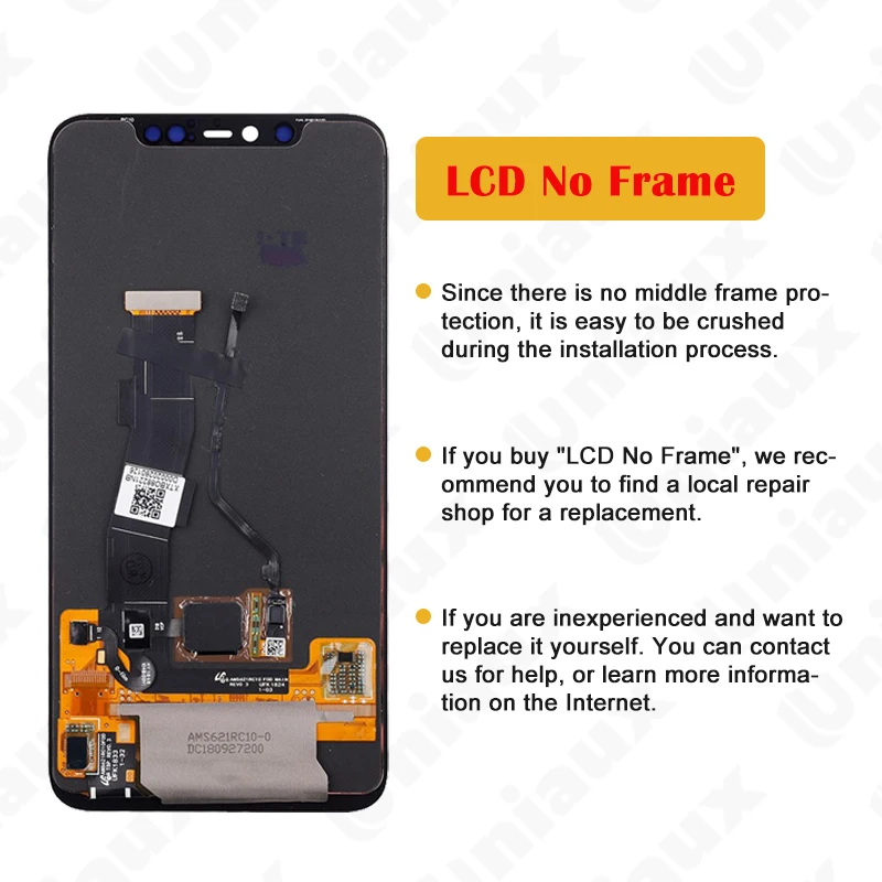 Original Super AMOLED For Xiaomi Mi 8 Pro Mi8 Explorer Edition LCD Display Touch Screen Digitizer With Fingerprint Mi 8 Pro LCD