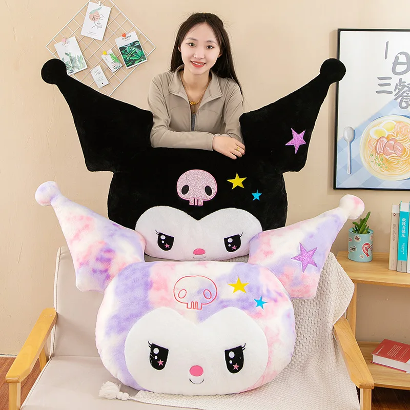 Cute Kuromi Pillow Doll Sofa Pillow Cushion Headrest Large Devil Plush Toys Kawaii Soft Stuffed Animal Dolls Gifts for Kids