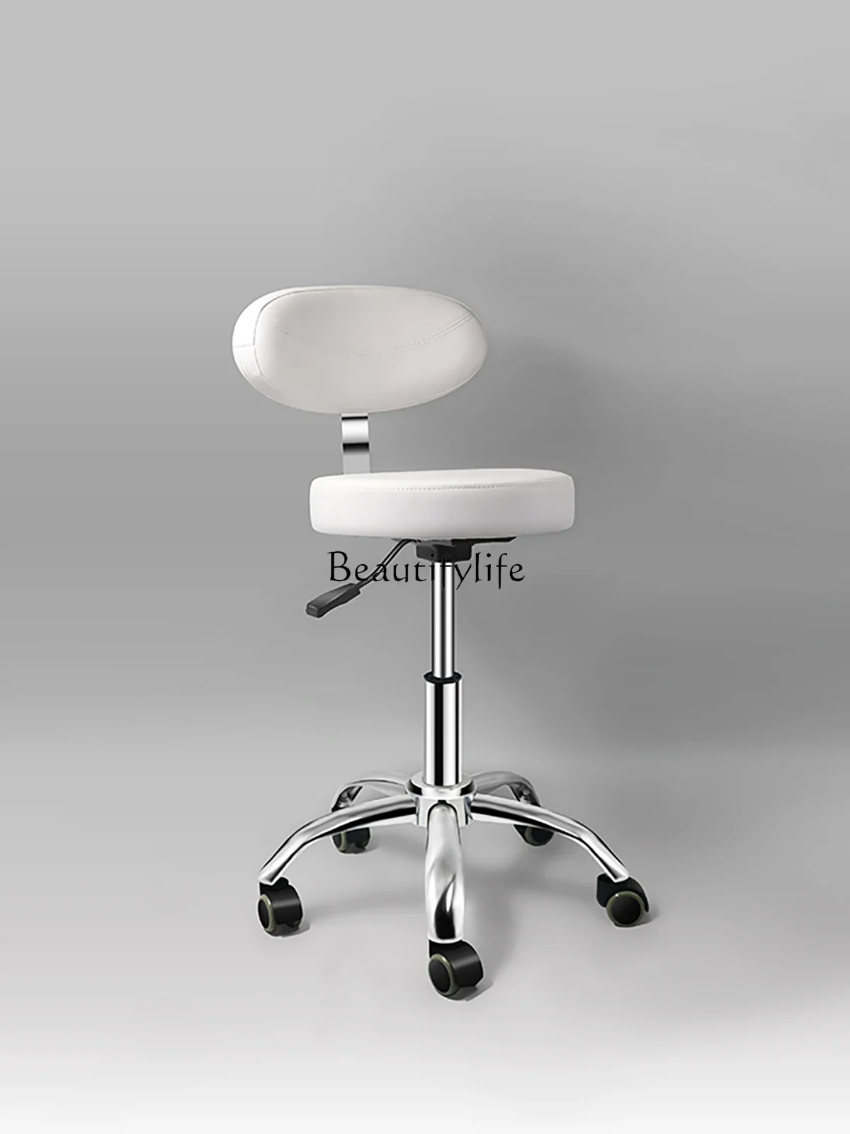 Beauty Salon Pneumatic Lifting Backrest Rotating Chair Universal Wheel Bar Stool