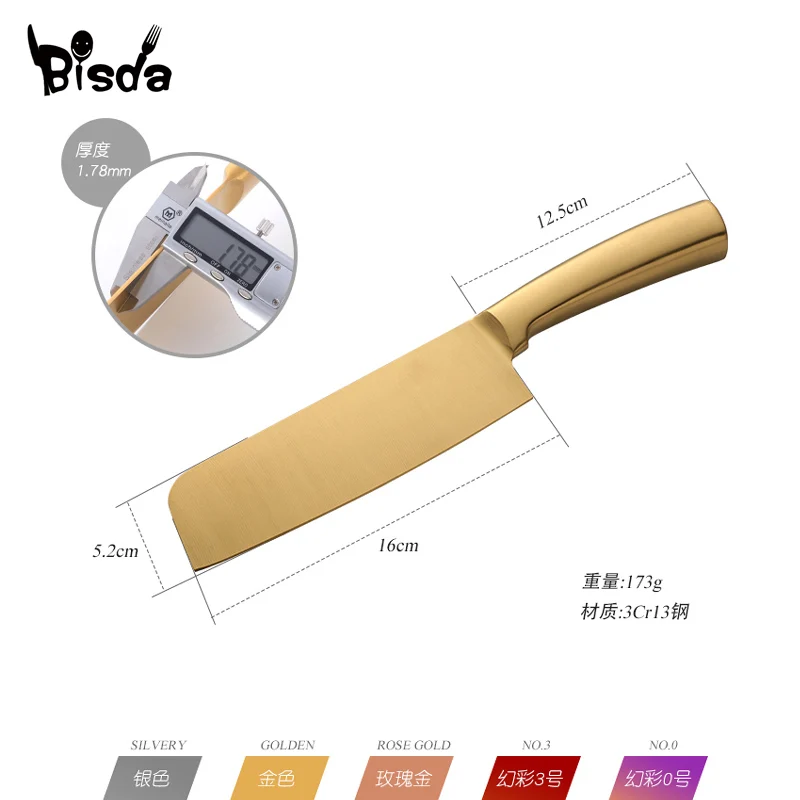 Kitchen Knives Stainless Steel Chef Knife Kitchen Utensil Vegetable Chopping Cooking Accessories Kit Cleaver 6.3 Inch