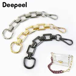 2/5Pcs Deepeel 18cm Metal Chain Bag Shoulder Strap Extension Chains Handles D Ring Adjust Lobster Buckles DIY Hardware Accessory