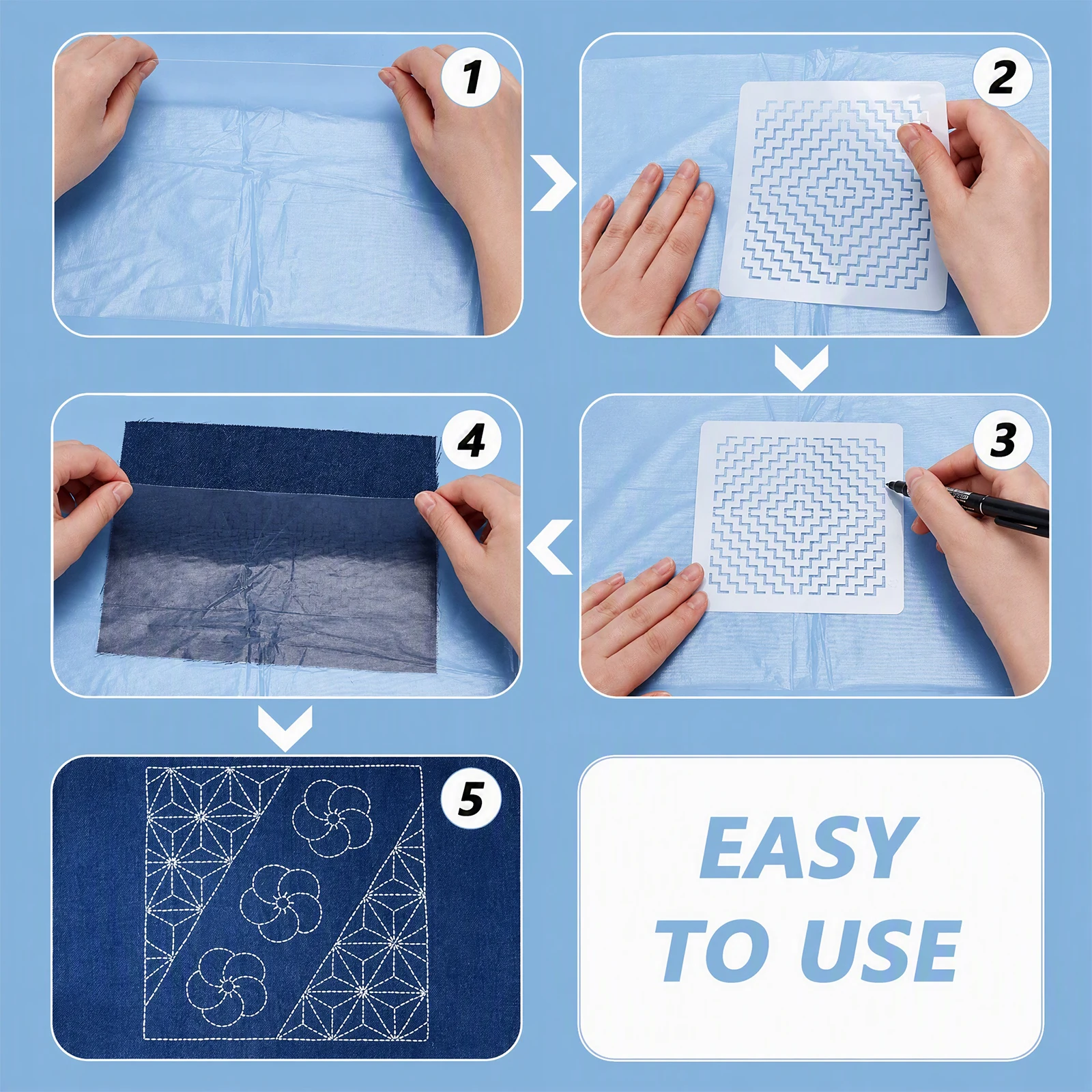 Beginner Sashiko Embroidery Sewing Kit 6