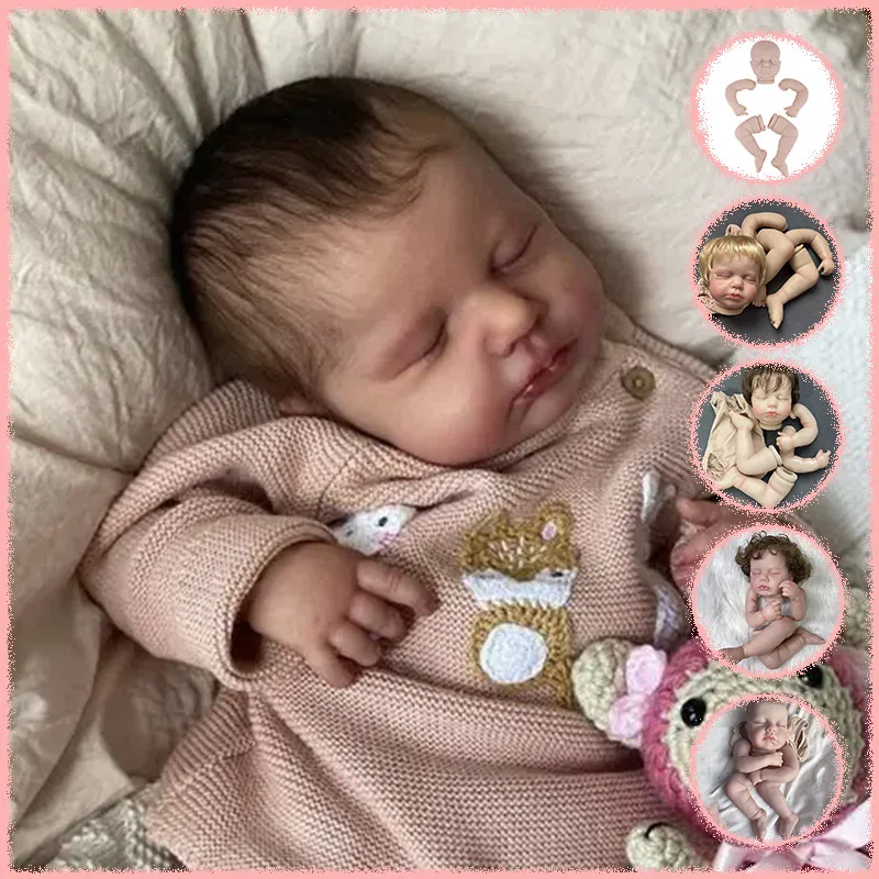 19Inch Reborn Doll Already Painted Kit/Unpainted Kit Loulou Soft Touch Fresh Color DIY Doll Parts With Cloth Body Collectible