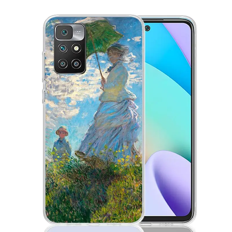 Claude Monet Garden Lotus Bridge Phone Case For Xiaomi 12C 12 10C 10 10A 9C 9 9A 9T 8A 8 7A 7 6A 6 Pro S2 K70 K60 K40 K20 Art Co