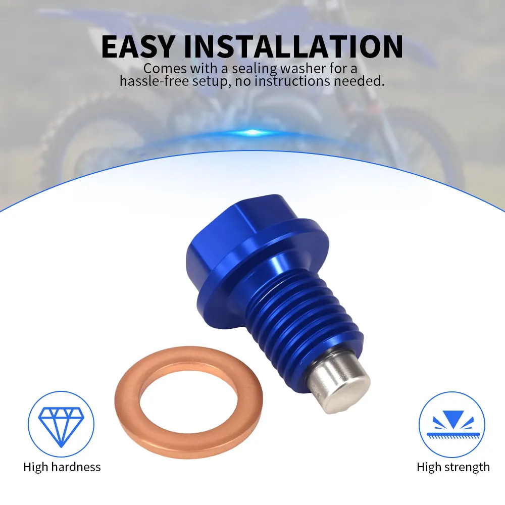 Motorcycle CNC M10*1.25 Billet Magnetic Frame Oil Drain Plug Bolt For YAMAHA YZ125 YZ250F YZ450F YZ250FX WR250F WR450F JFG