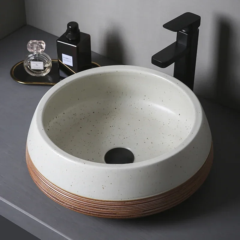 

Terrace Basin Balcony Ceramic Washbasin Creative Art Basin Household Bathroom