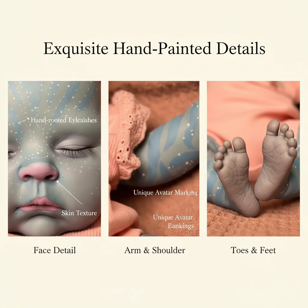 NPK 19 بوصة الخوخ الرمزية تولد من جديد دمية طفل مع متوهجة الظلام ثلاثية الأبعاد اليدوية الجلد الحجم الحقيقي القماش الجسم الأوردة مرئية دمية اليدوية