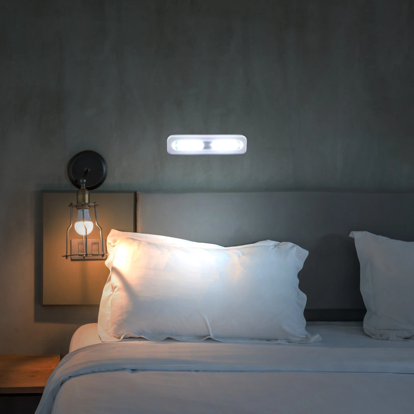 

Small Night Lamp Touch Control Powered Long Life Compact Size Indoor Atmosphere Light Household Decor Bedside Lamp