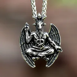 NEW Darkly Men's 316L Stainless-Steel Gothic Satan Goat Lucifer Pendant Necklace Animal Punk Jewelry For Boyfriend Gift