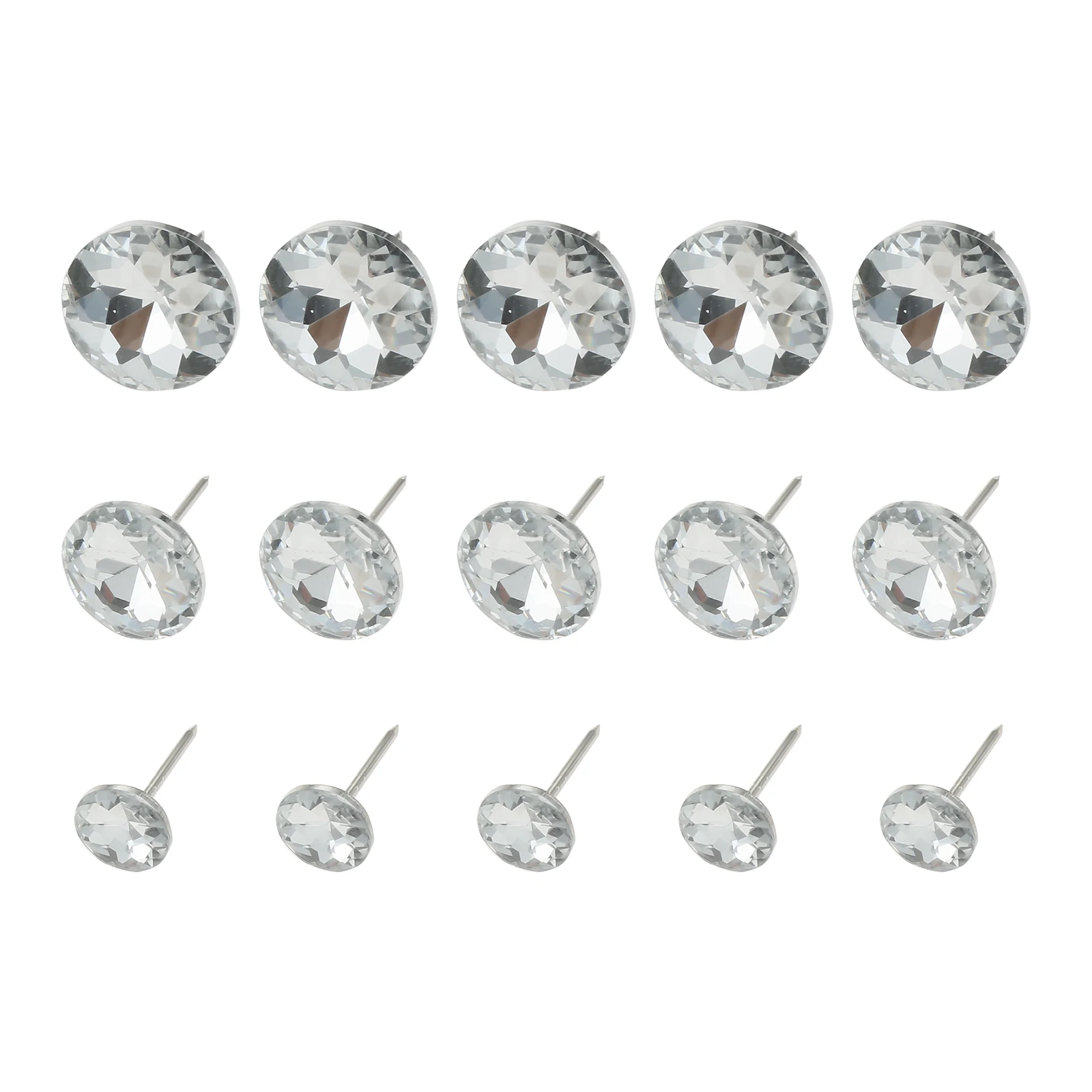 Diameter 16mm/25mm Diamond Crystal Glass Upholstery Nails Button Tacks Studs Pins Dia Sofa Wall Furniture Decoration DIY 10Pcs