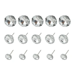 Diameter 16mm/25mm Diamond Crystal Glass Upholstery Nails Button Tacks Studs Pins Dia Sofa Wall Furniture Decoration DIY 10Pcs