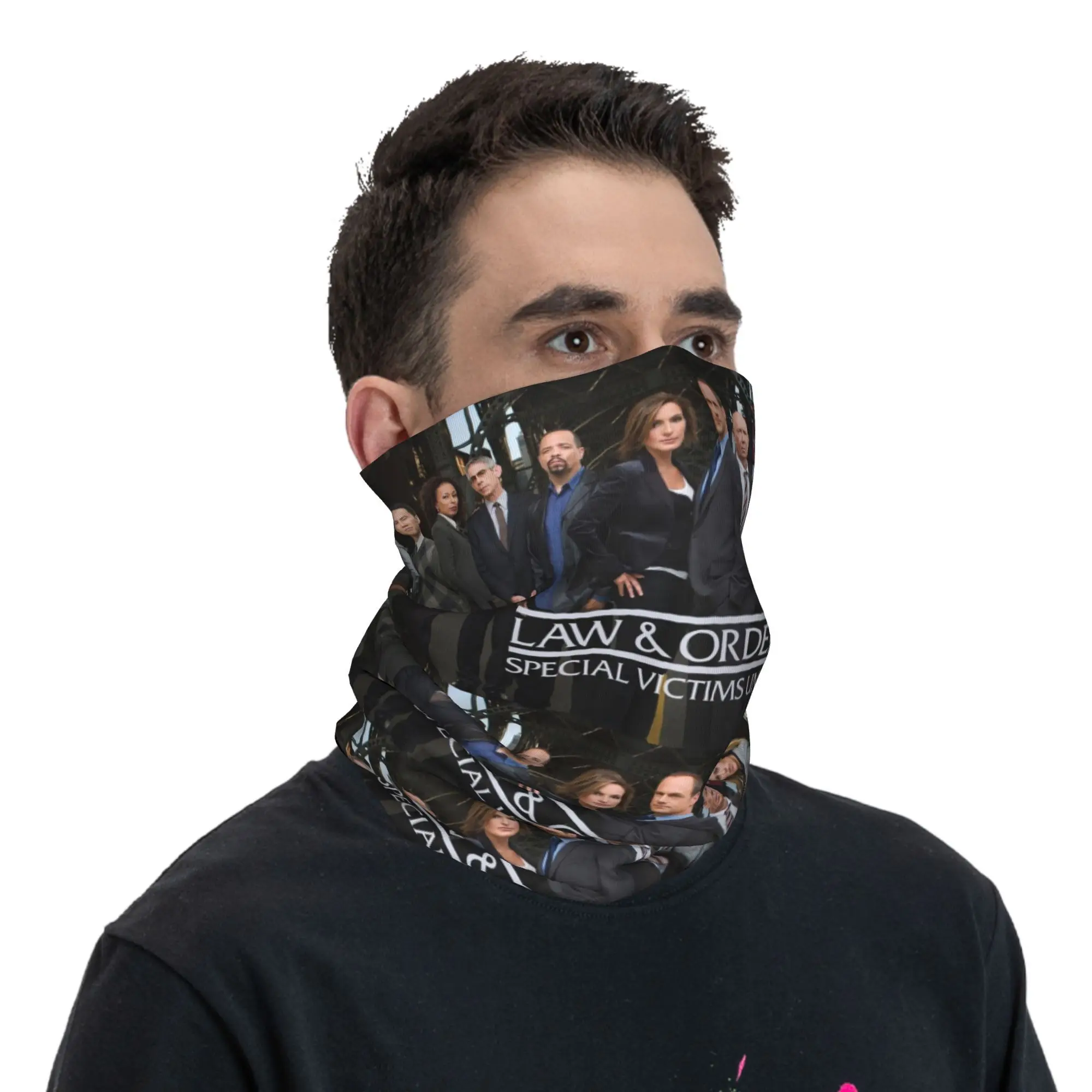 Lei e Ordem SVU merch Bandana Pescoço Gaiter Impresso Envoltório Máscara Cachecol Multiuso Máscara Facial Correndo Unissex Adulto Inverno
