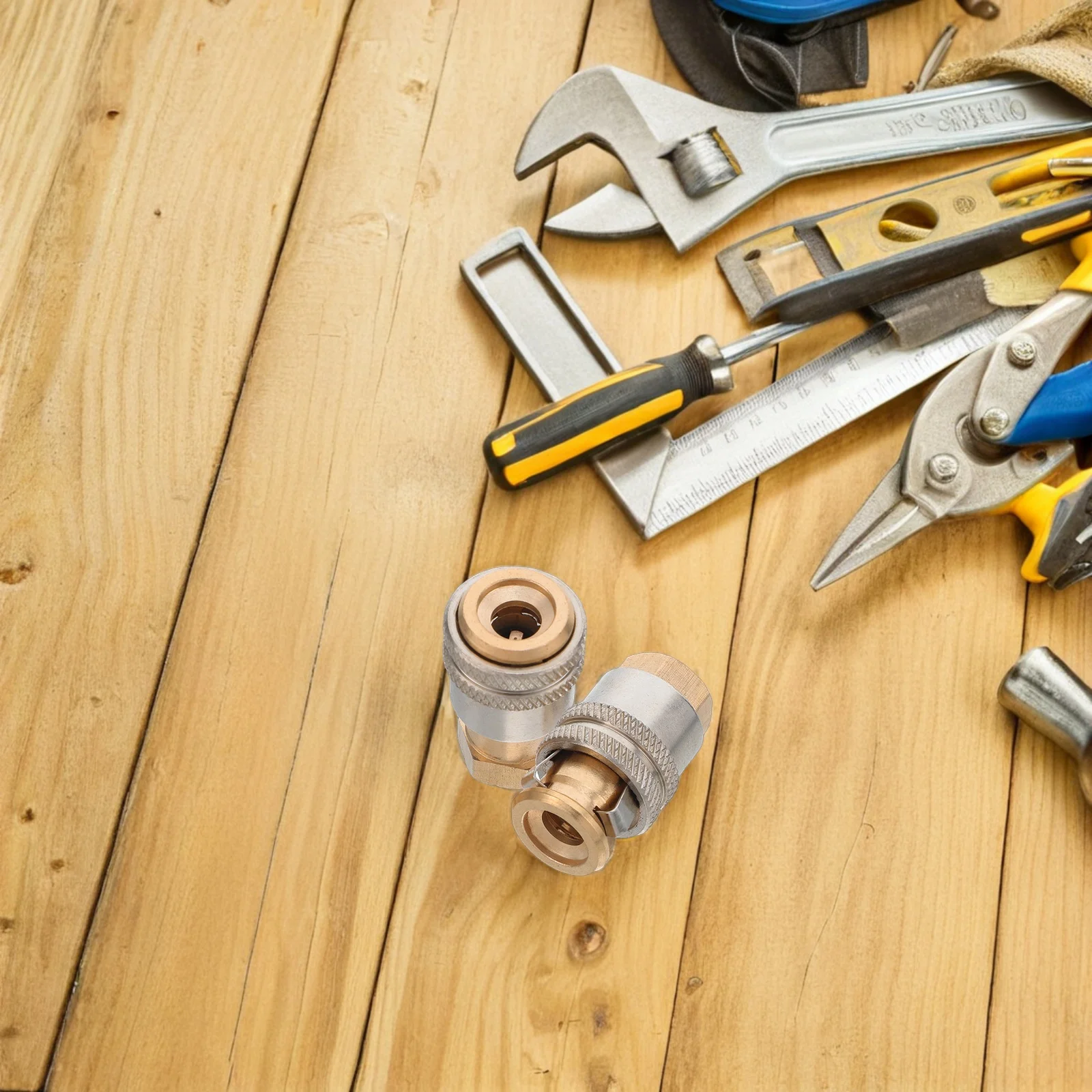 

2Pcs Tire Inflator Nozzle Clip Brass Locking Air Chuck Quick Release Compatible Valve Heavy Duty Compressor Accessory