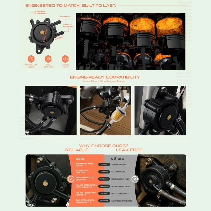 Methane Pressure, Petroleum Pressure, Oil Pressure Set, Suitable for Sward Mower, Motorcycle, Beach Bike Versatile Model